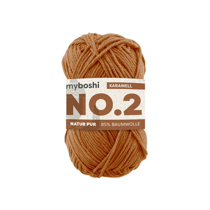 myboshi No.2 Baumwolle-Kapok Garn 50 g - Variante: karamell