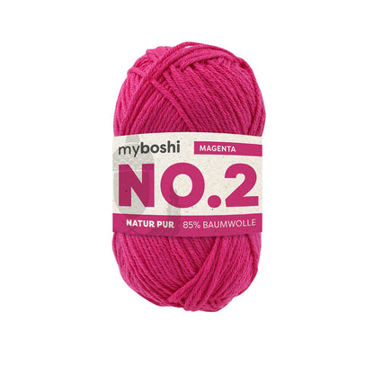 myboshi No.2 Baumwolle-Kapok Garn 50 g - Variante: magenta
