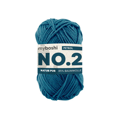 myboshi No.2 Baumwolle-Kapok Garn 50 g - Variante: petrol