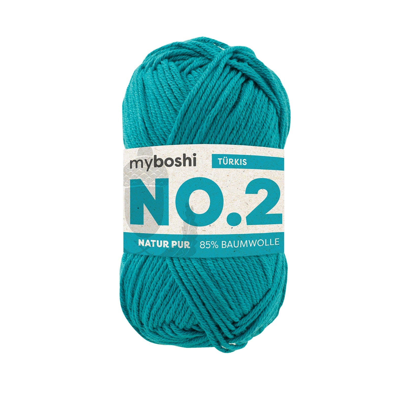 myboshi No.2 Baumwolle-Kapok Garn 50 g - Variante: türkis