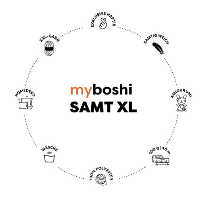 myboshi Samt XL Chenillegarn 100 g - Produktbild
