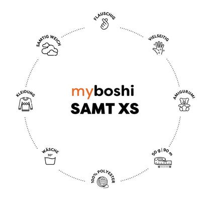 myboshi Samt XS Chenillegarn 50 g - Produktbild