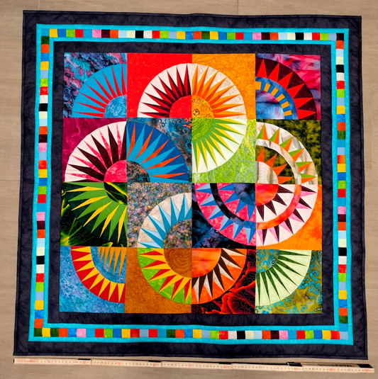 Quilt "Aurora Mosaic", ca. 100 x 100 cm - Produktbild