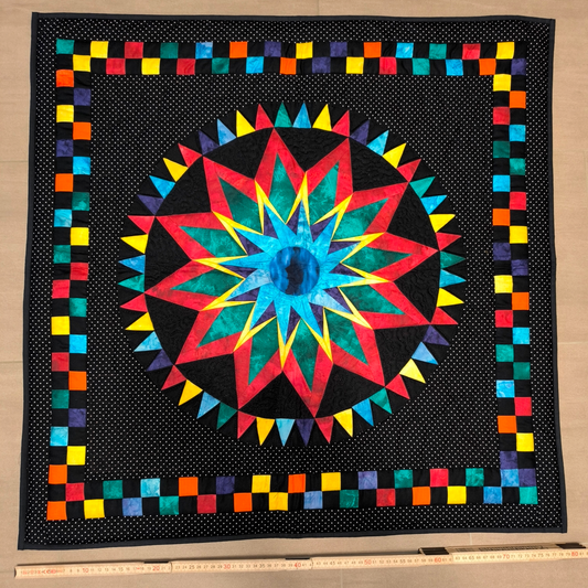 Quilt "Sternenrose", ca. 80 x 80 cm - Produktbild