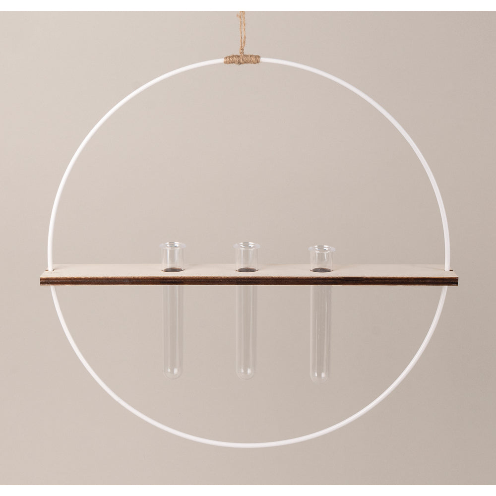 Bastelset Deko Ring + Holzboard, inkl. Acryl Reagenzgläser Produktbild