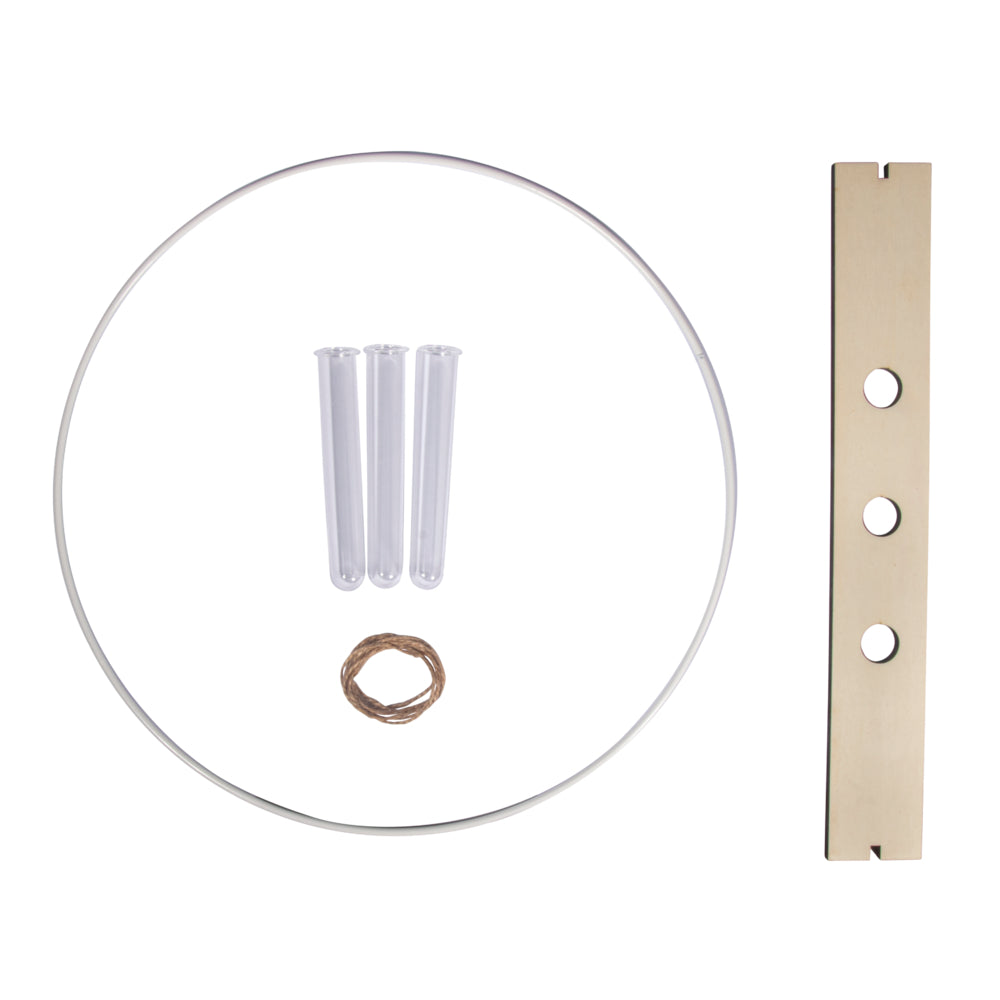 Bastelset Deko Ring + Holzboard, inkl. Acryl Reagenzgläser Produktbild