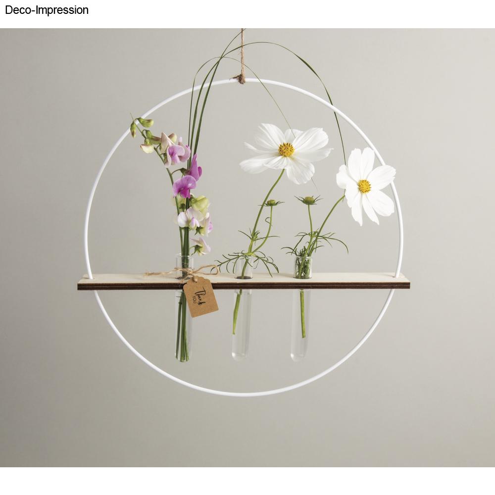 Bastelset Deko Ring + Holzboard, inkl. Acryl Reagenzgläser Produktbild