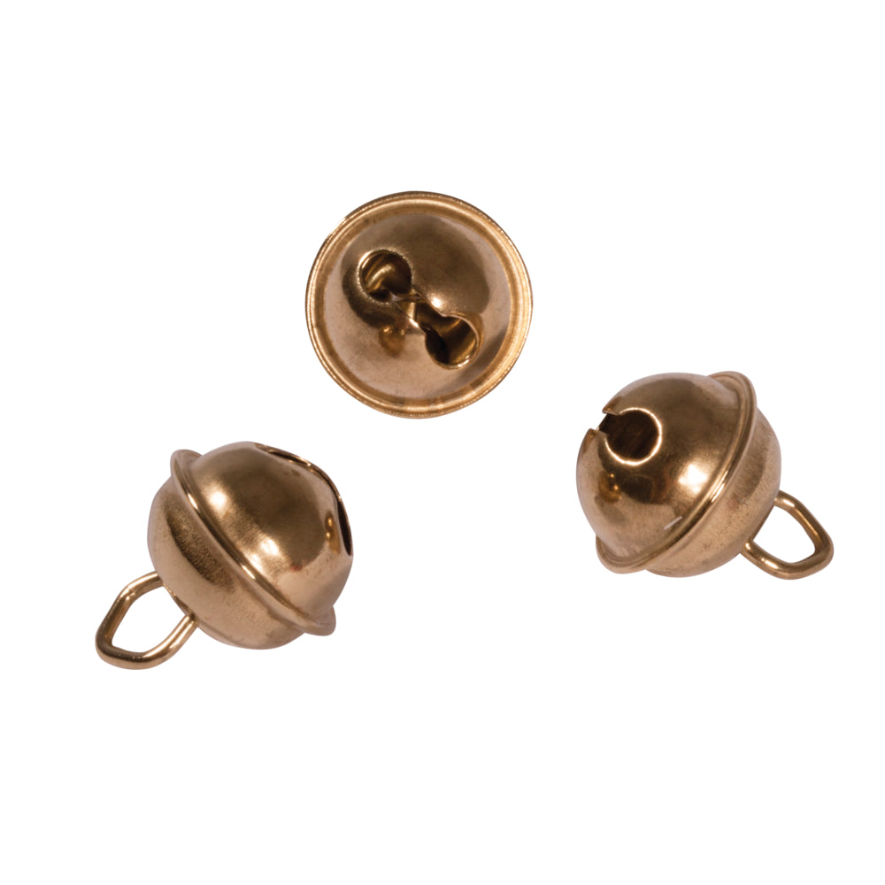 Deko-Metallglöckchen, 11mm, gold, 10 Stück Produktbild