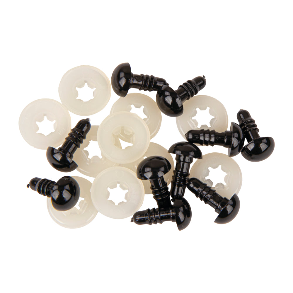 Kunststoff Sicherheitsaugen 10mm, schwarz, 10Stück Produktbild