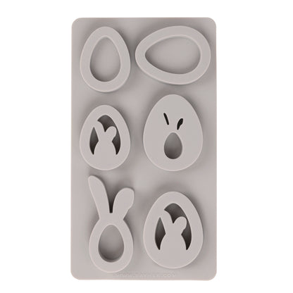 Silikon Gießform Eier + Hasen Anhänger, 6 Formen Produktbild
