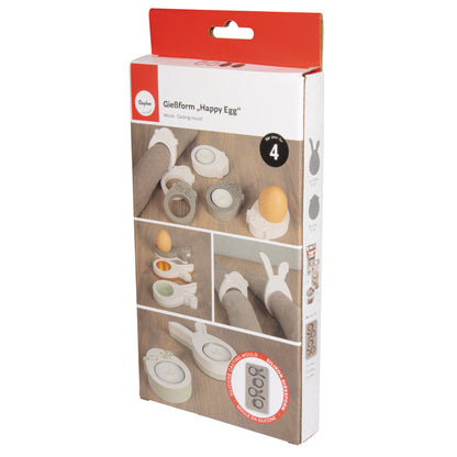 Silikon Gießform "Happy Egg", 4 Formen Produktbild