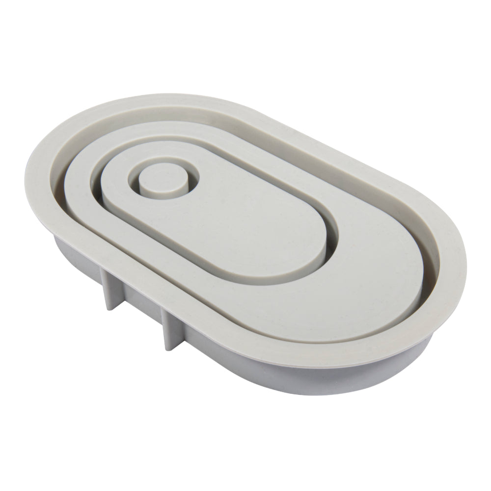 Silikon Gießform Kerzenständer Oval, inkl. 3x5 Schablonen Produktbild