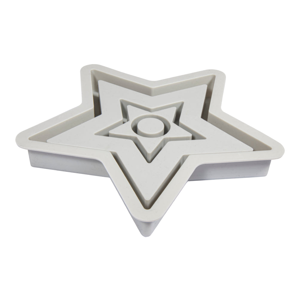 Silikon Gießform Kerzenständer Stern, inkl. 3x5 Schablonen Produktbild