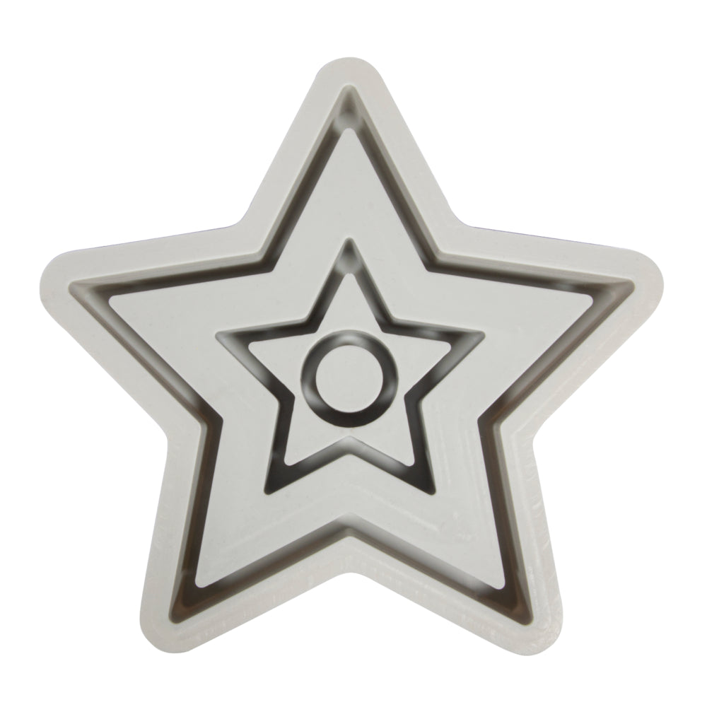 Silikon Gießform Kerzenständer Stern, inkl. 3x5 Schablonen Produktbild