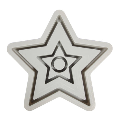 Silikon Gießform Kerzenständer Stern, inkl. 3x5 Schablonen Produktbild