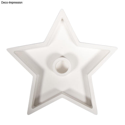 Silikon Gießform Kerzenständer Stern, inkl. 3x5 Schablonen Produktbild