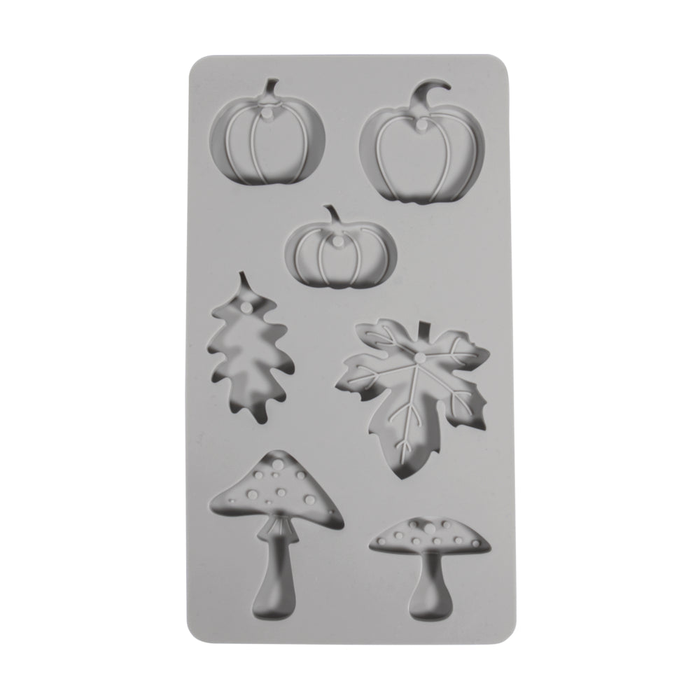Silikon Gießform Kürbis, Pilz, Blatt, 7 Formen Produktbild