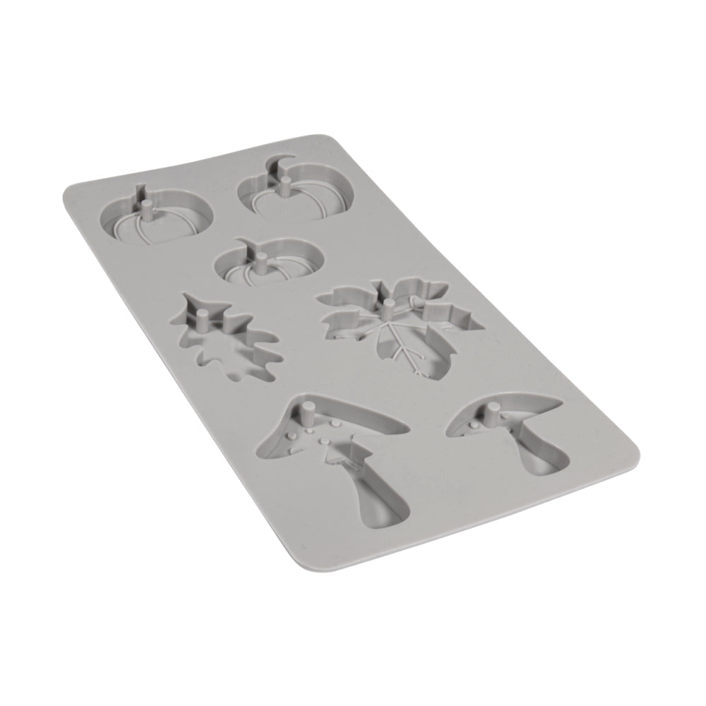 Silikon Gießform Kürbis, Pilz, Blatt, 7 Formen Produktbild