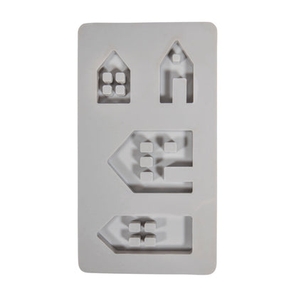 Silikon Gießform Lichthäuser, 4 Formen Produktbild