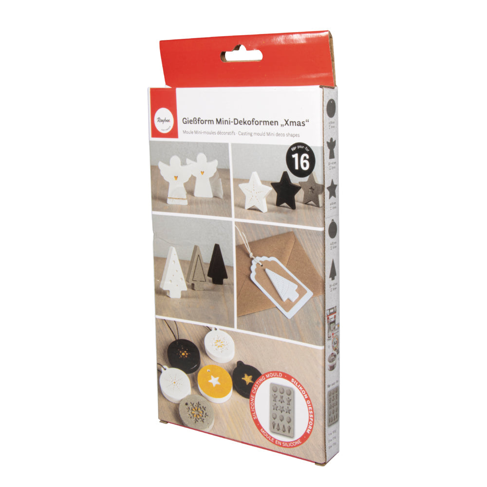 Silikon Gießform Mini-Dekoformen "Xmas", 16 Formen Produktbild