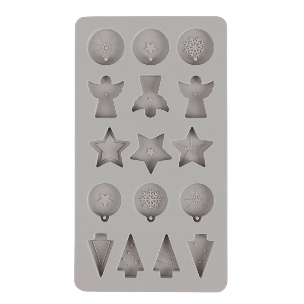 Silikon Gießform Mini-Dekoformen "Xmas", 16 Formen Produktbild