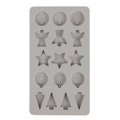 Silikon Gießform Mini-Dekoformen "Xmas", 16 Formen Produktbild