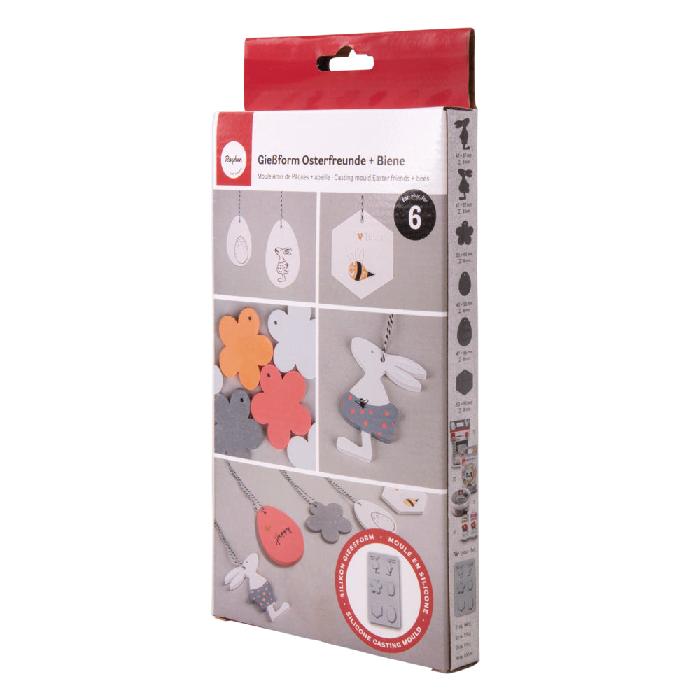 Silikon Gießform Osterfreunde + Biene, 6 Formen Produktbild