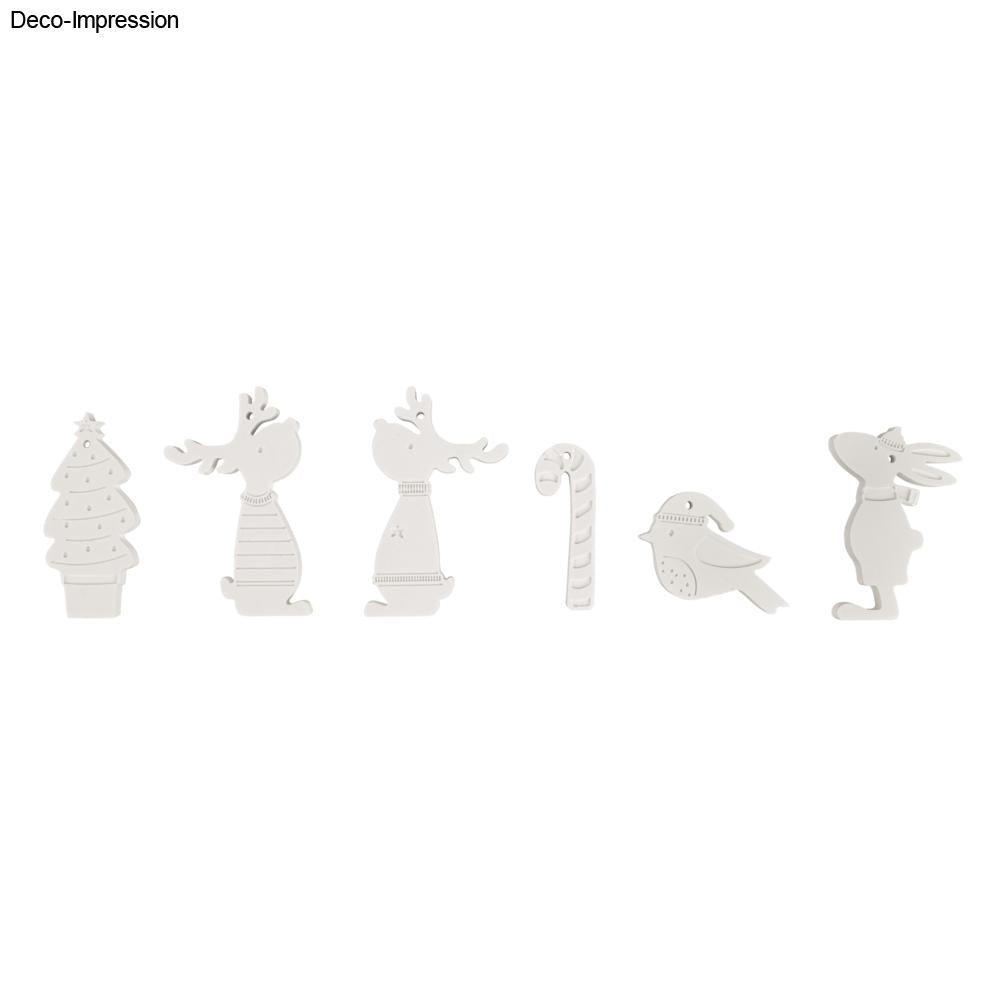 Silikon Gießform Rentierfreunde, 6 Formen Produktbild