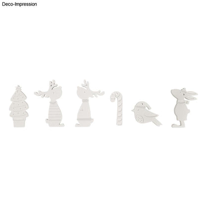 Silikon Gießform Rentierfreunde, 6 Formen Produktbild