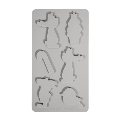 Silikon Gießform Rentierfreunde, 6 Formen Produktbild