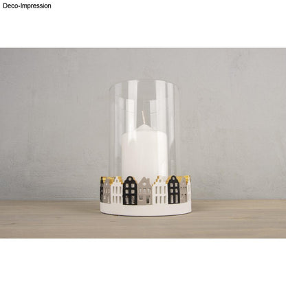 Silikon Gießform Schale Häuserrand, ø 13,2cm x H 5cm Produktbild