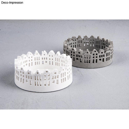 Silikon Gießform Schale Häuserrand, ø 13,2cm x H 5cm Produktbild