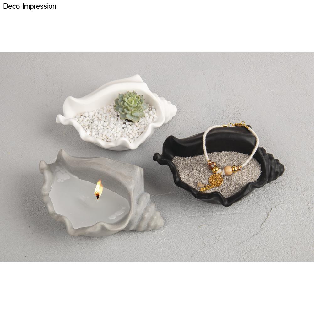 Silikon Gießform Schale Schneckenmuschel, 14,8 cm x 10 cm x 6,3cm Produktbild