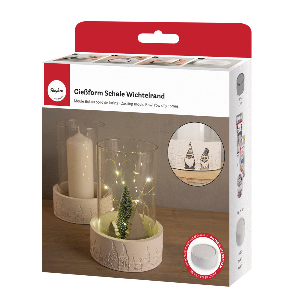 Silikon Gießform Schale Wichtelrand, ø 13,5cm x H 5cm Produktbild