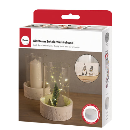 Silikon Gießform Schale Wichtelrand, ø 13,5cm x H 5cm Produktbild