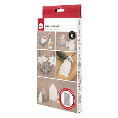 Silikon Gießform Wichtel, 6 Formen Produktbild