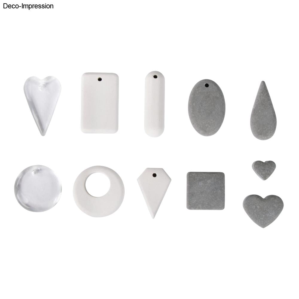 Silikon Gießformen Anhänger, 11 Formen Produktbild