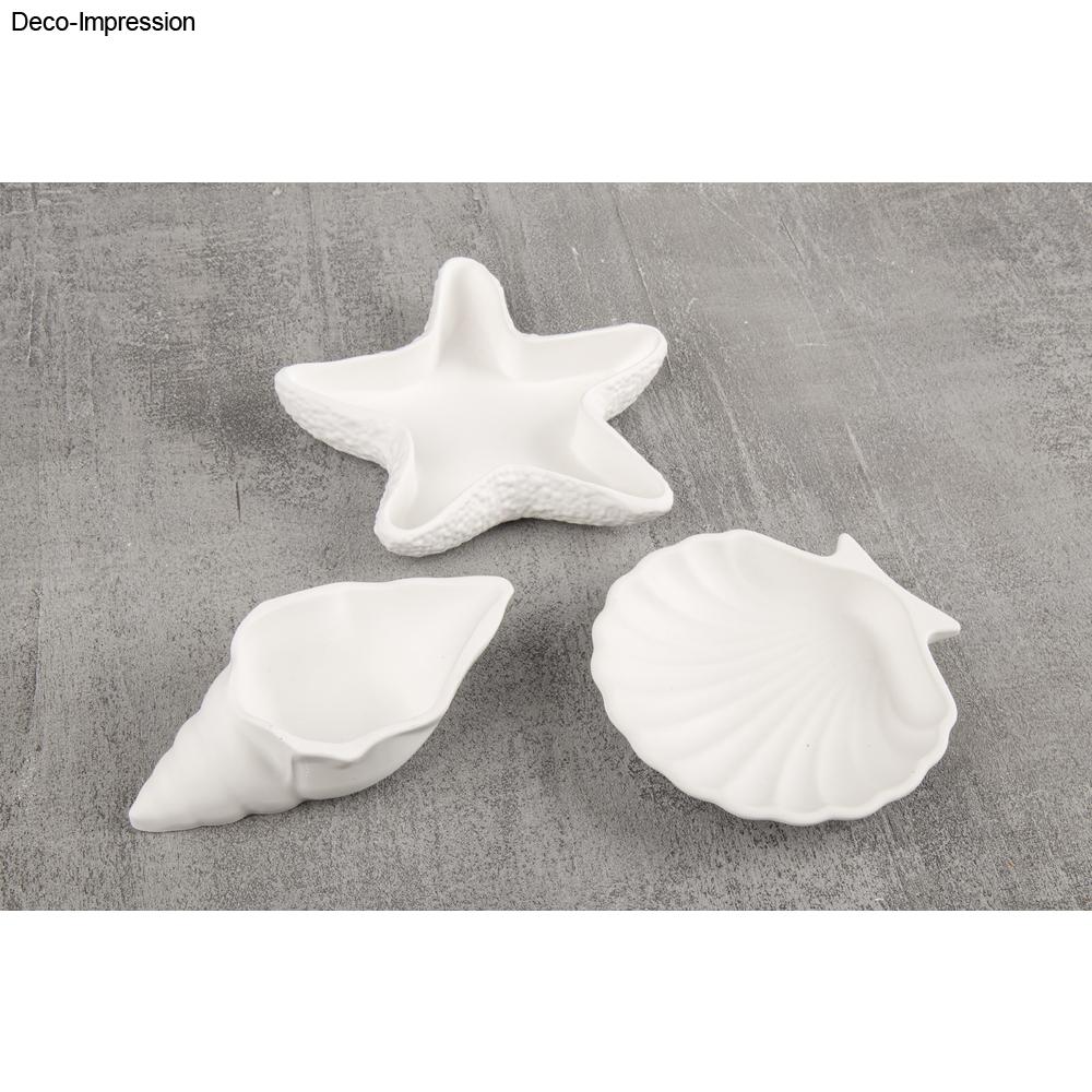 Silikon Gießformen Set Seestern+Muscheln, Dekoschalen, 3tlg. Produktbild