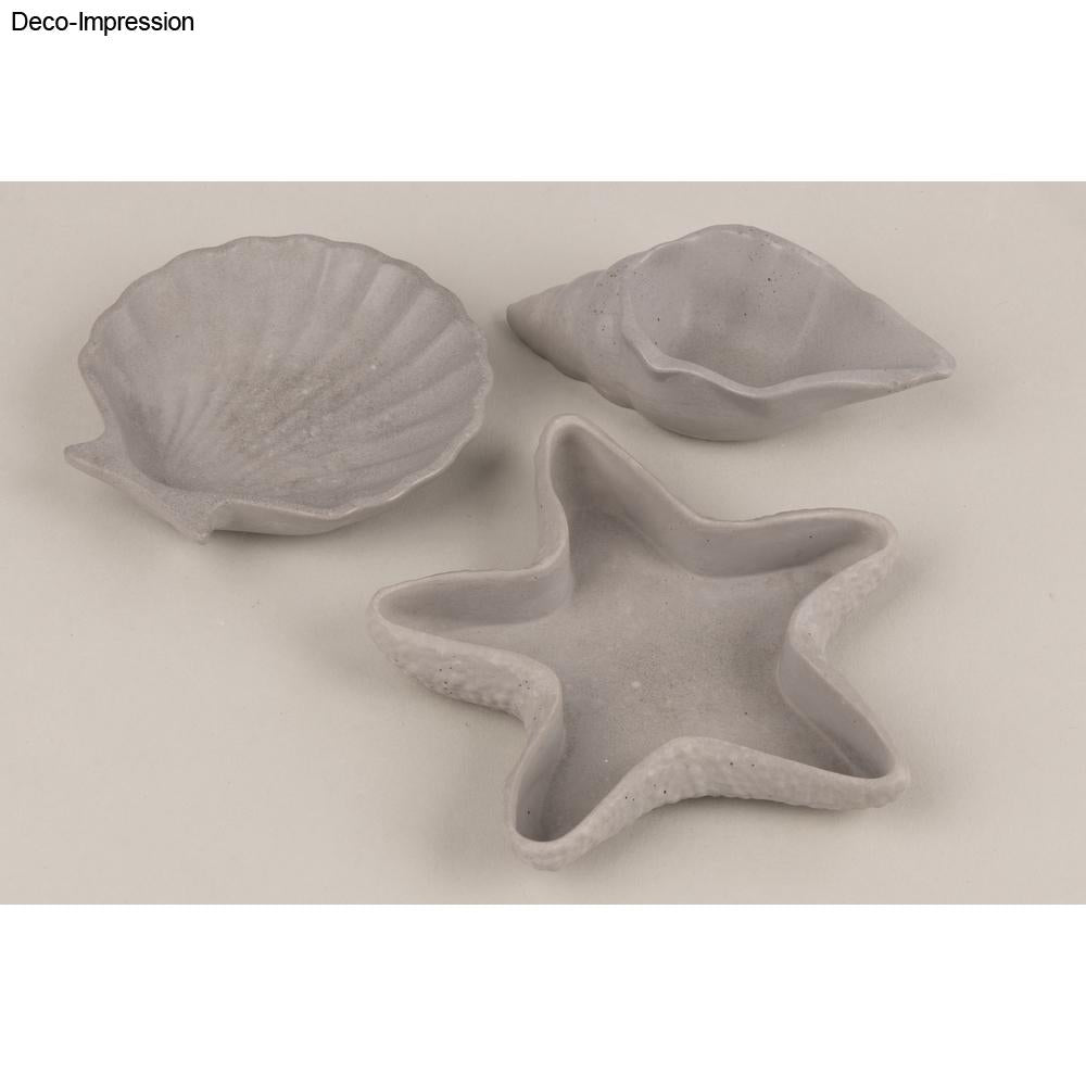 Silikon Gießformen Set Seestern+Muscheln, Dekoschalen, 3tlg. Produktbild