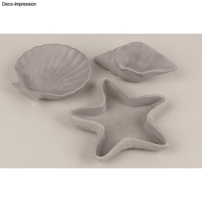 Silikon Gießformen Set Seestern+Muscheln, Dekoschalen, 3tlg. Produktbild