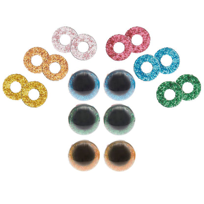 Kunststoff Sicherheitsaugen 12mm, versch. Farben, 6 Stück Produktbild