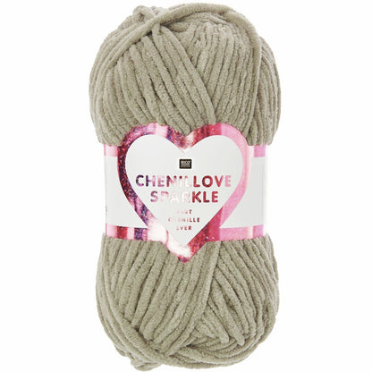 Ricorumi Chenillove Sparkle, 100% PES, 100g in Farbe taupe