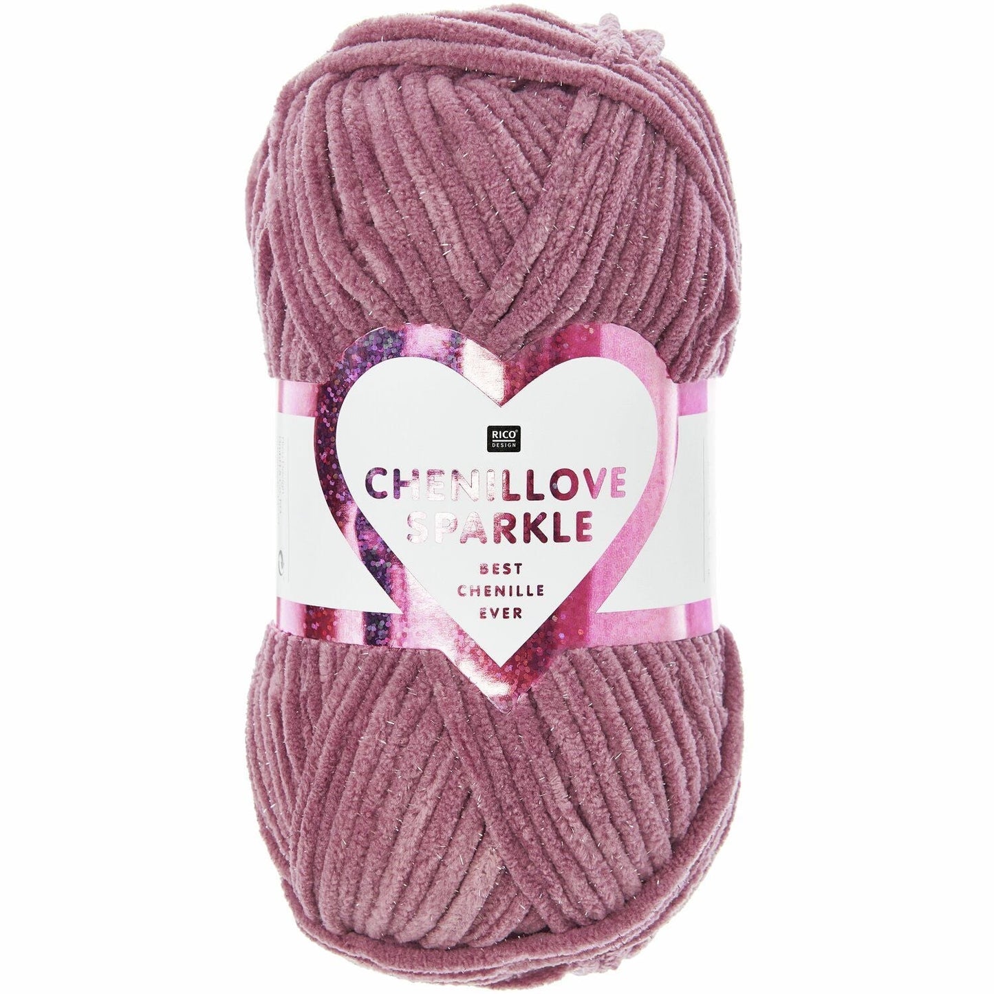 Ricorumi Chenillove Sparkle, 100% PES, 100g in Farbe beere