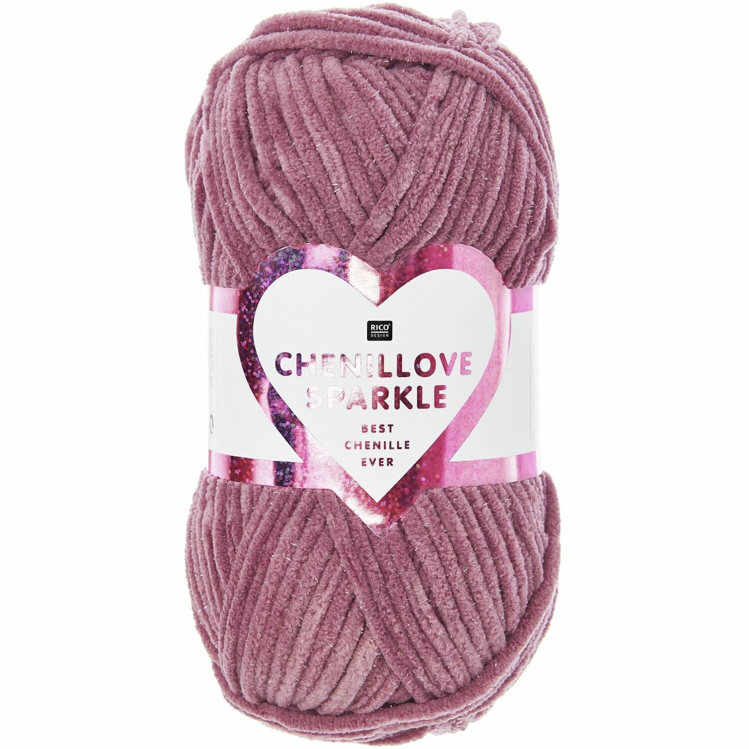 Ricorumi Chenillove Sparkle, 100% PES, 100g in Farbe beere