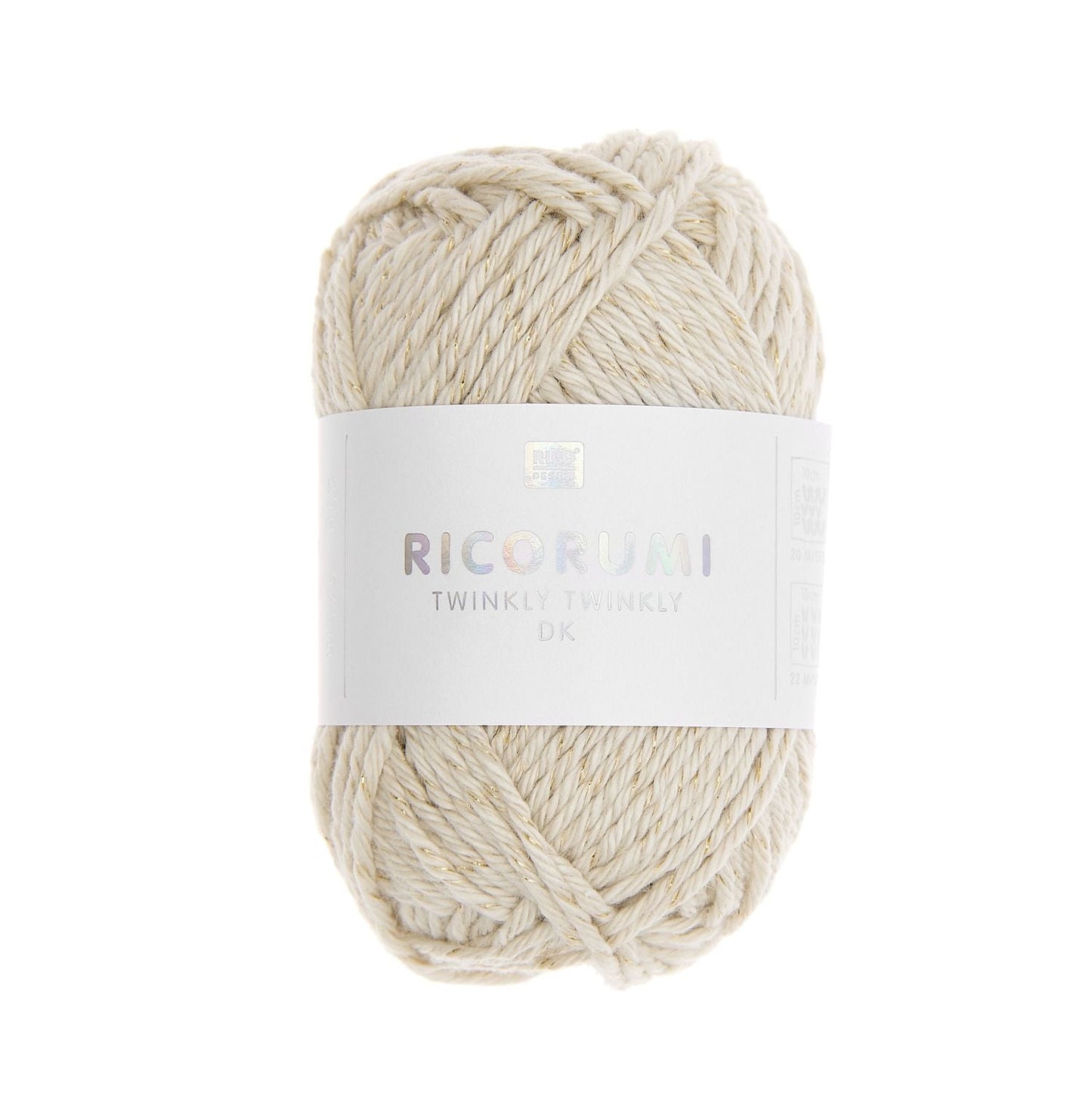 Ricorumi Twinkly Twinkly dk, 99% Baumwolle 1% Polyester, 25g in Farbe beige