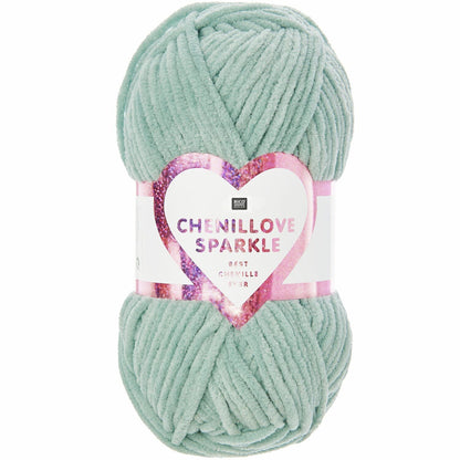 Ricorumi Chenillove Sparkle in Farbe aqua