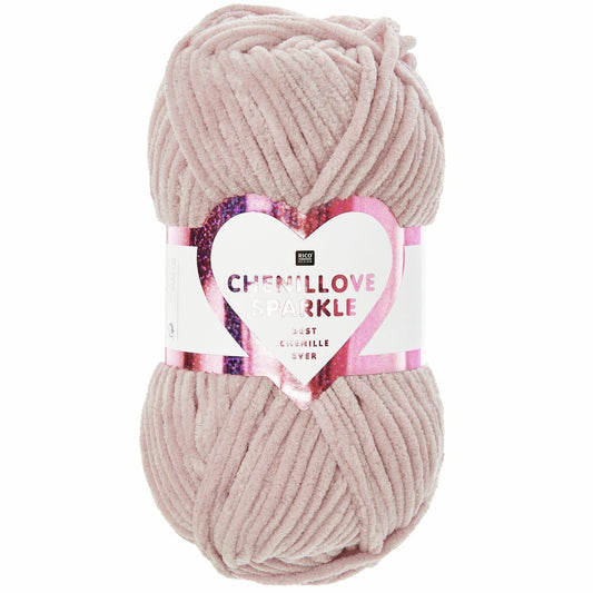 Ricorumi Chenillove Sparkle in Farbe altrosa