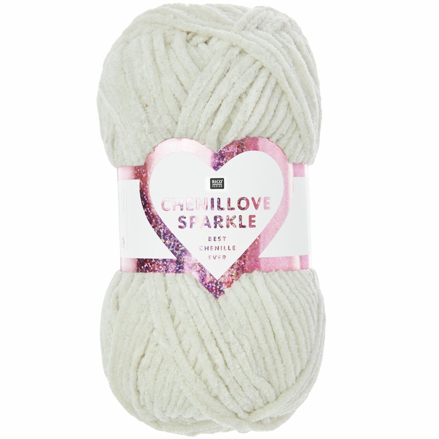 Ricorumi Chenillove Sparkle Chenillegarn 100 g - Variante: creme