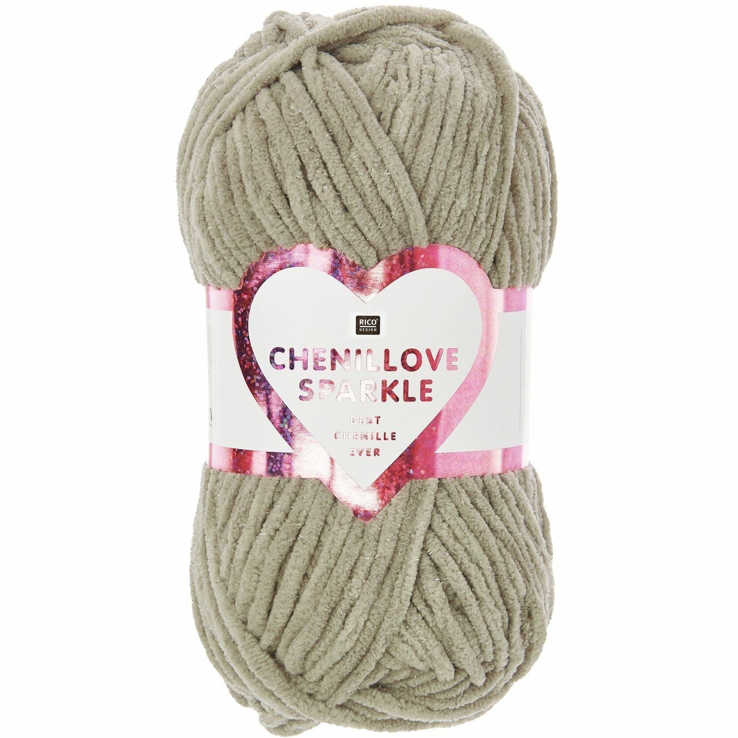 Ricorumi Chenillove Sparkle Chenillegarn 100 g - Variante: taupe