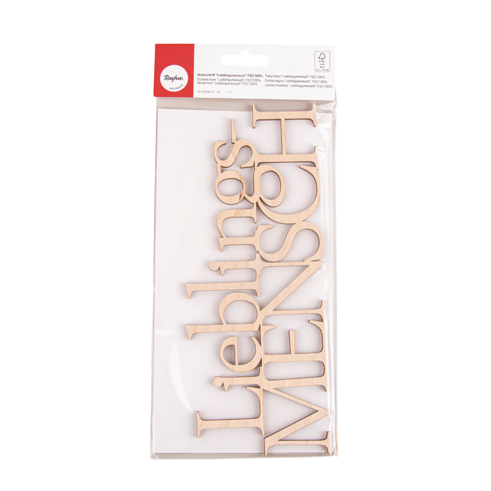 Holzschriftzug Lieblingsmensch – FSC 100% - Produktbild